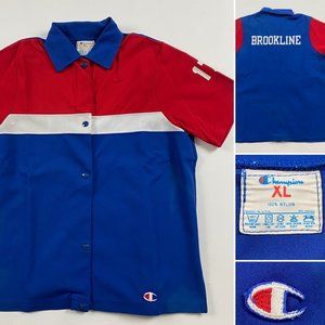 Vintage Champion Brooklyn Warm Up Shooting Shirt Jacket Women;s XL Men;s Medium